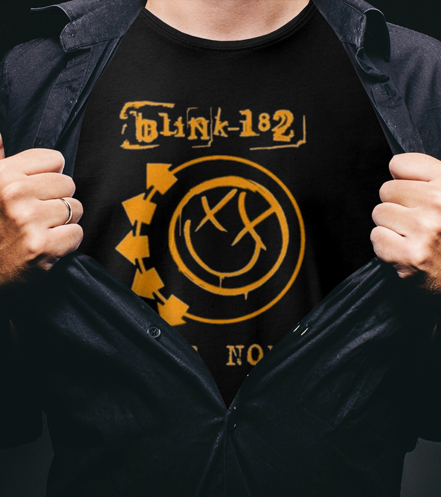 Blink-182 Not Now Greatest Hits Album Parental Advisory Smiley T-Shirt