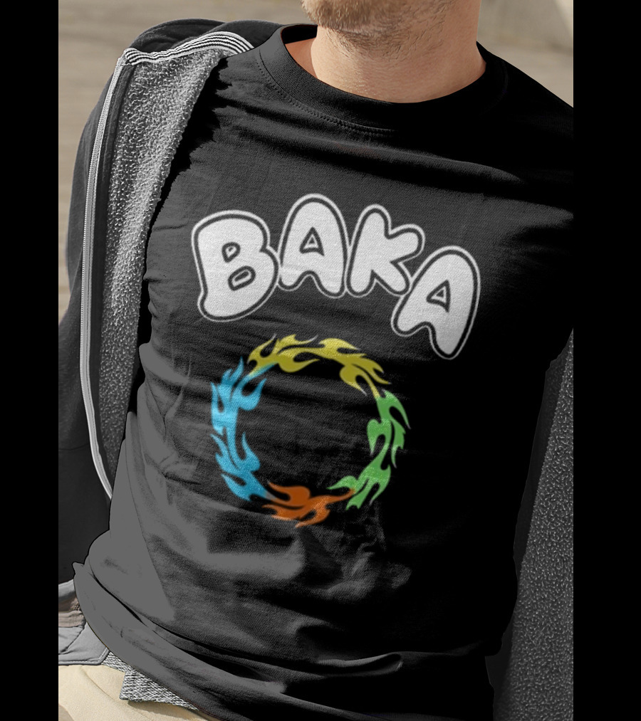Baka Multi-Color Flame Circle T-Shirt
