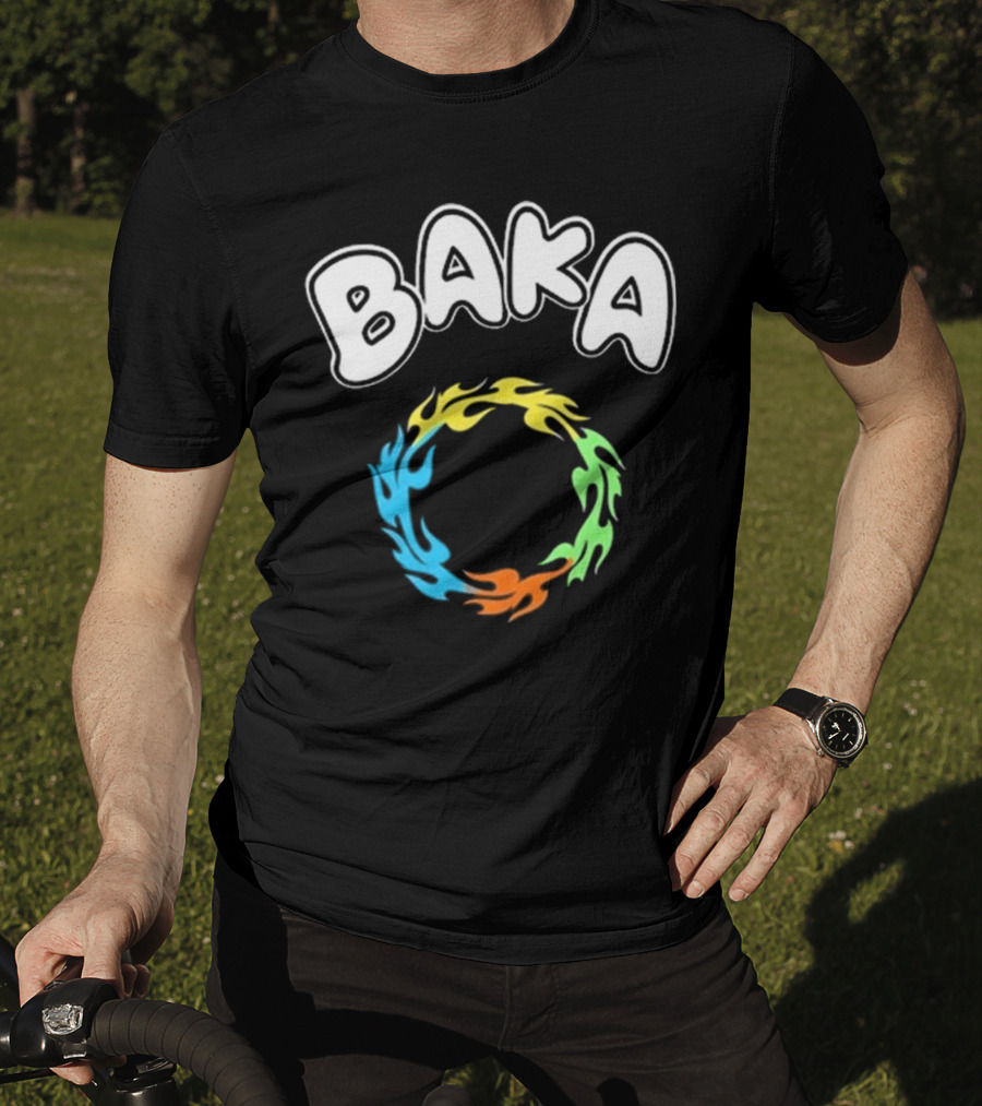 Baka Multi-Color Flame Circle T-Shirt