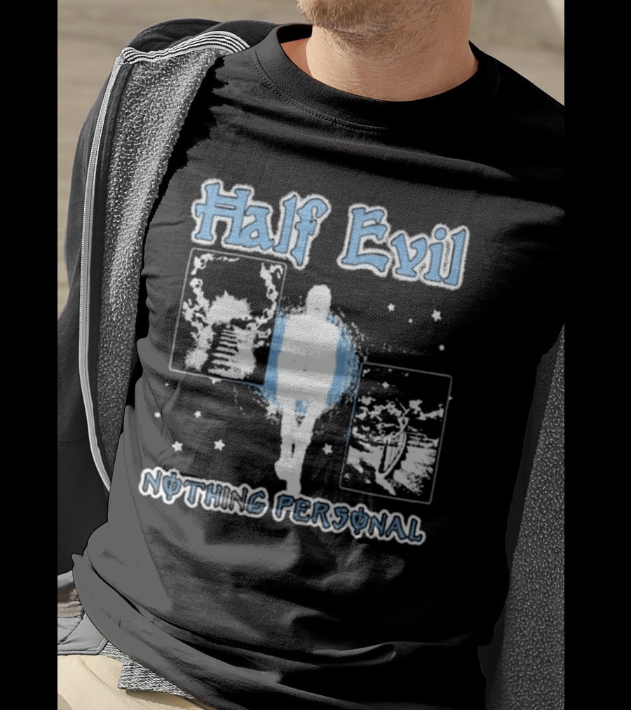 Half Evil Nothing Personal The Stairway To Eternity Cosmic Journey T-Shirt