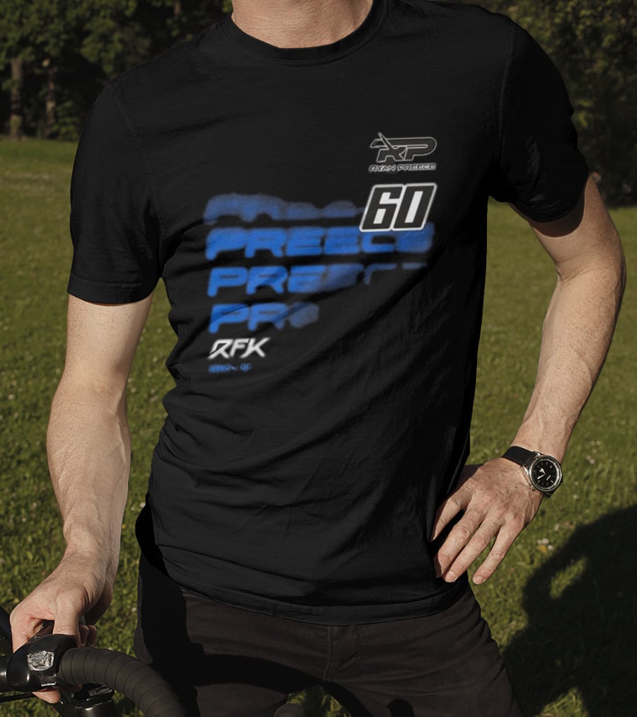 Ryan Preece RP 60 RFK Blue Men's Black T-Shirt