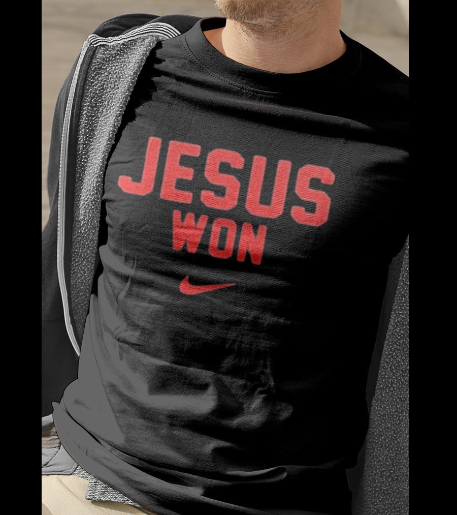 Jesus Won Just Here To Give God Glory Ohio State Buckeyes T-Shirt