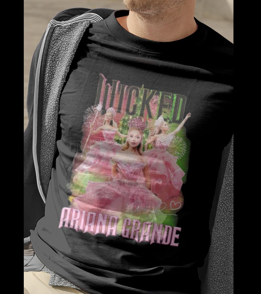 Wicked Ariana Grande Signature Pink Dress Trio T-Shirt
