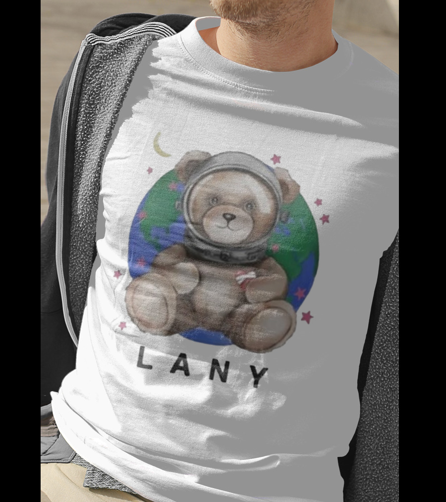 Lany Astro Bear Earth Stars Moon T-Shirt