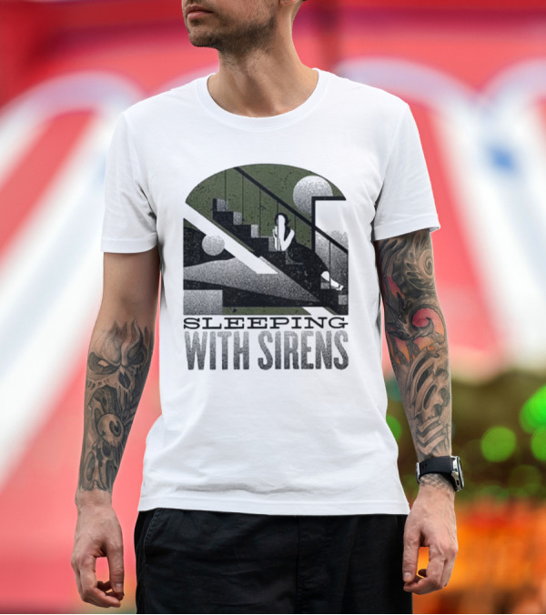 Premium T-Shirt: Sleeping With Sirens Stairs Retro Minimalist T-Shirt Sleeping With Sirens Stairs Retro Minimalist T-Shirt