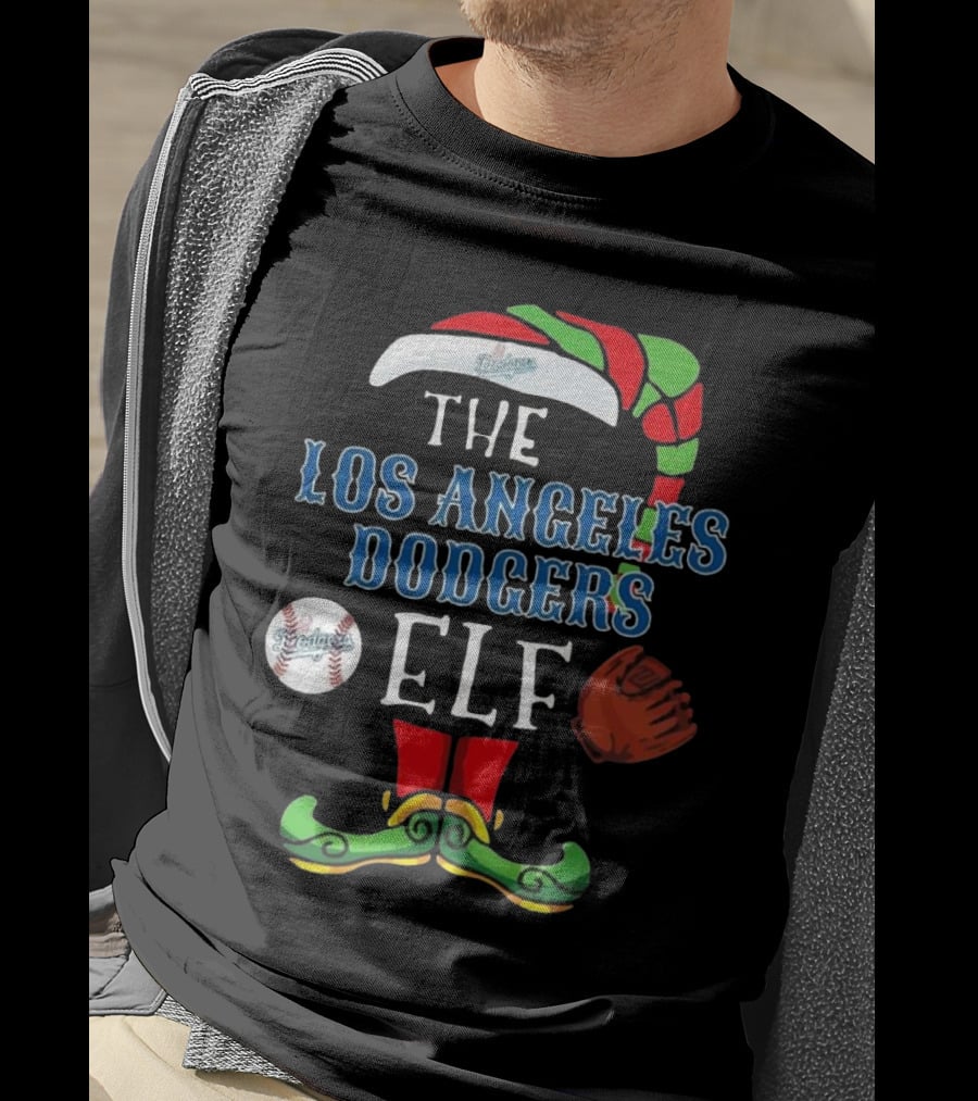 The Los Angeles Dodgers Elf Christmas Baseball T-Shirt