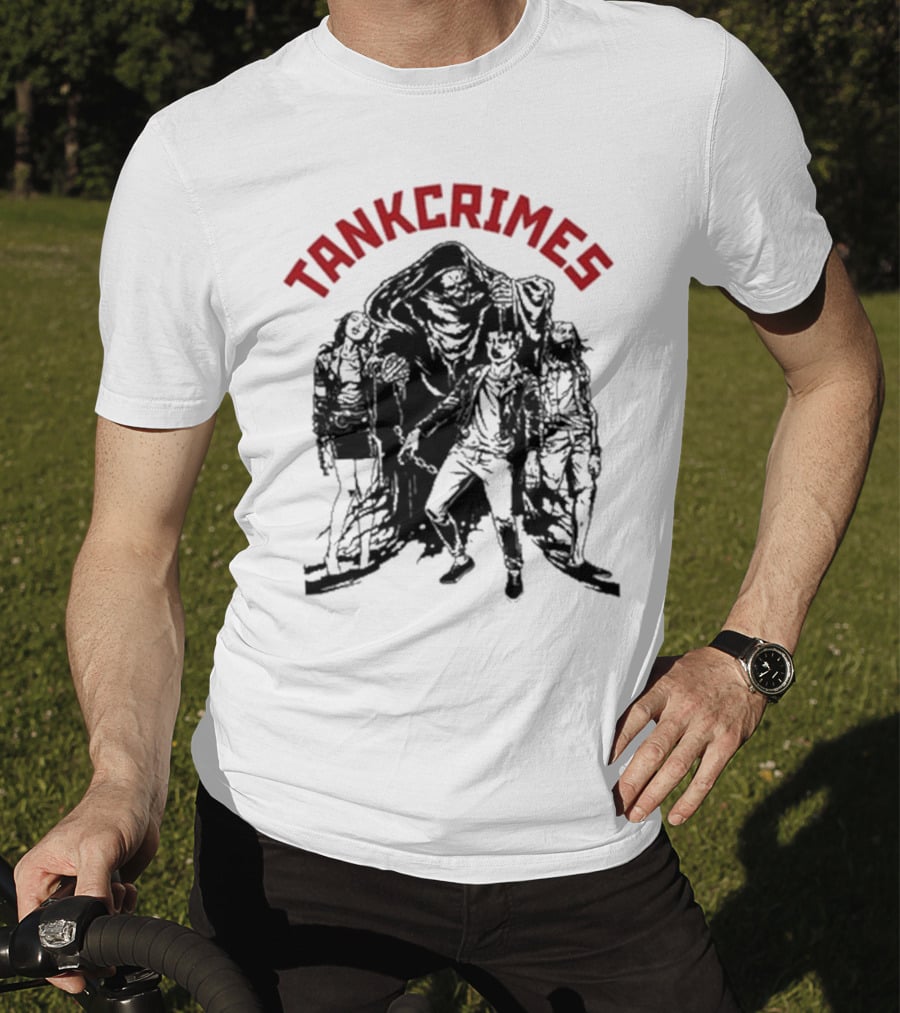 Tankcrimes Brainsqueeze Grim Reaper And Zombies T-Shirt