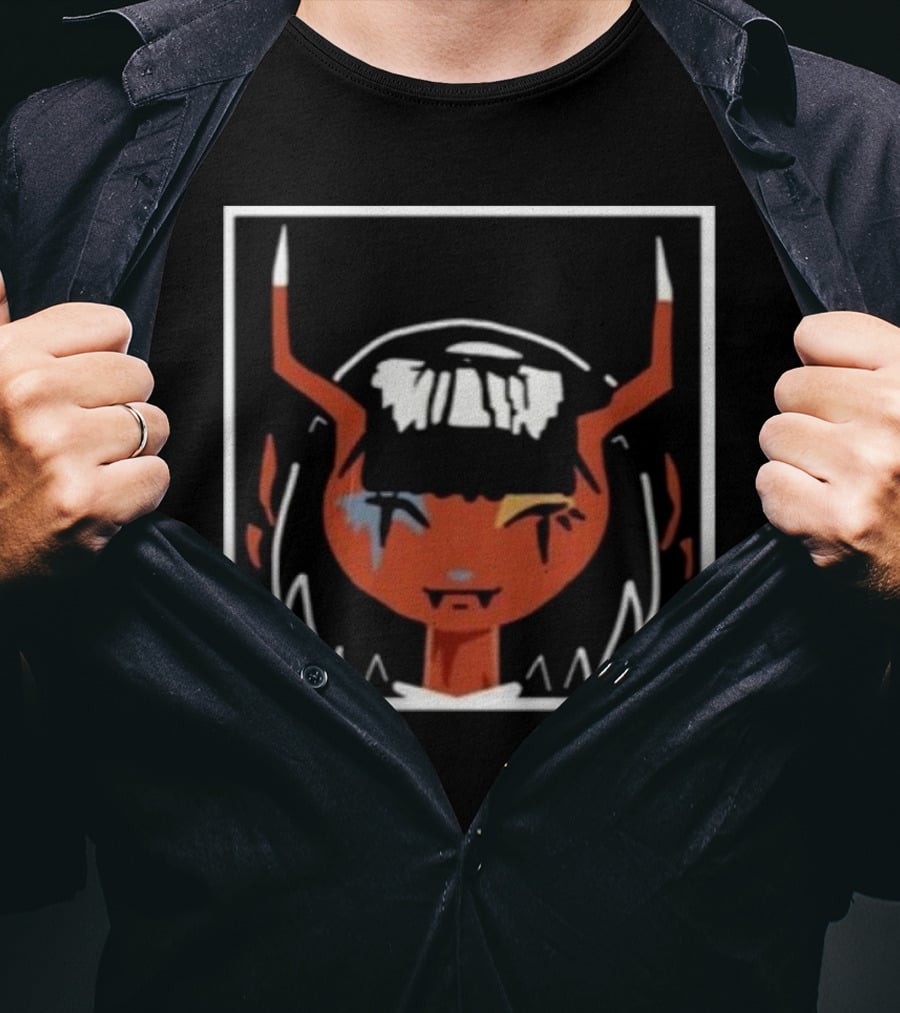 Omen Meow Skulls Demon Cat Character With Horns And Fangs T-Shirt