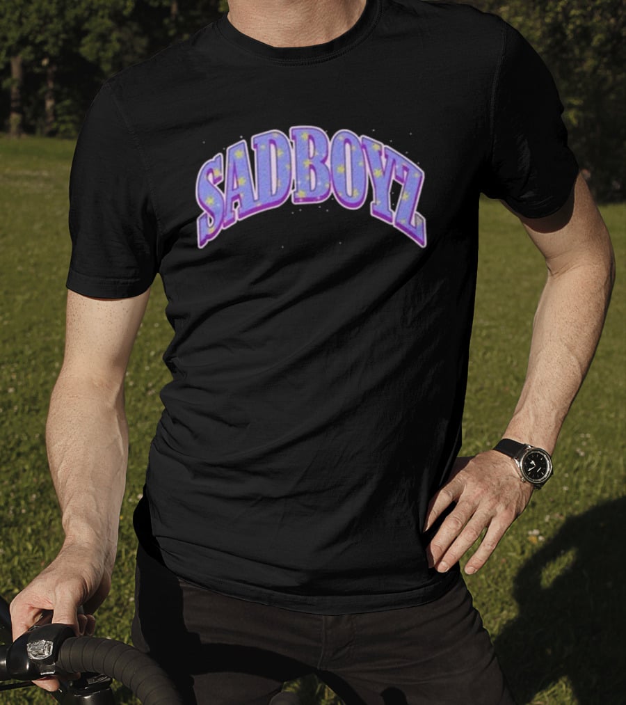 Sad Boyz Purple Rhinestone Star T-Shirt