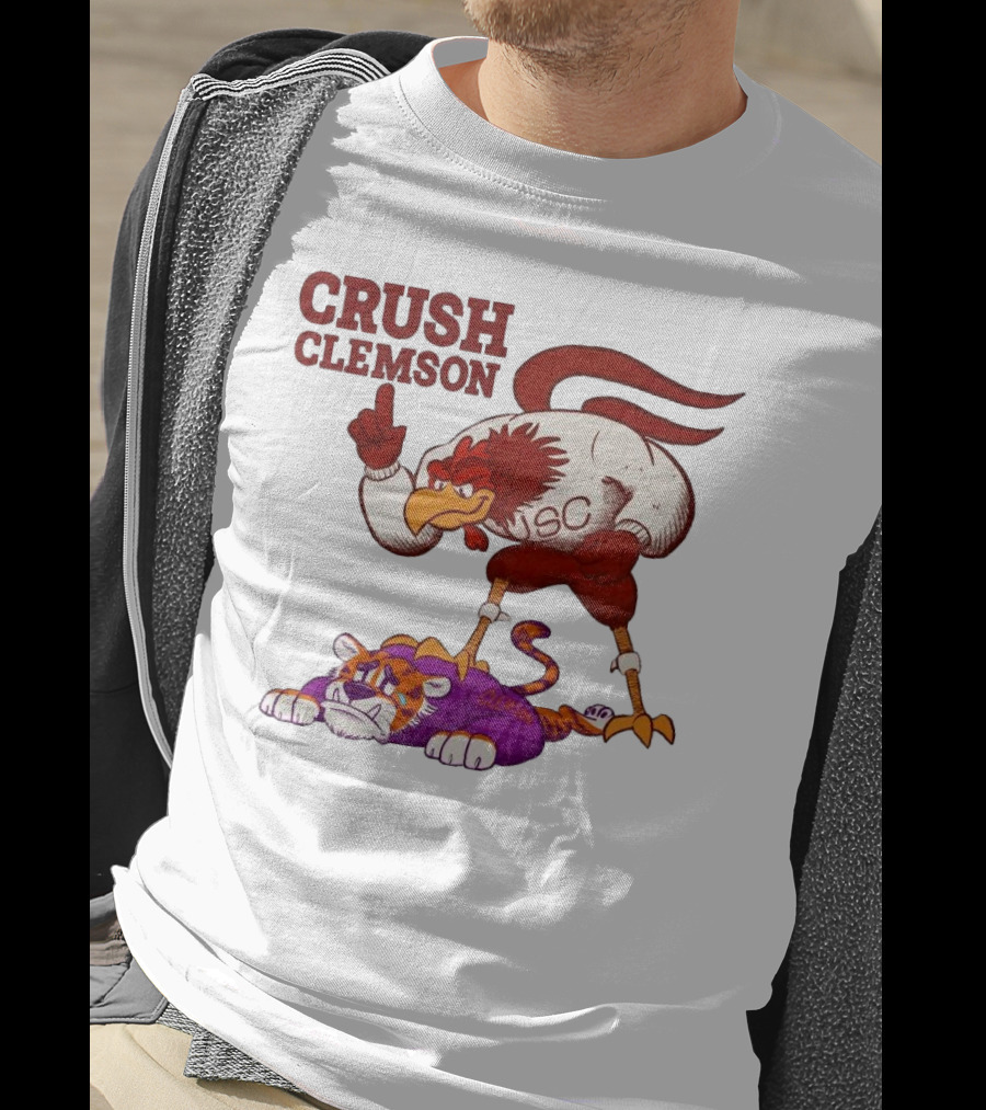 Crush Clemson USC Gamecocks Defeat Tigers Mascot T-Shirt