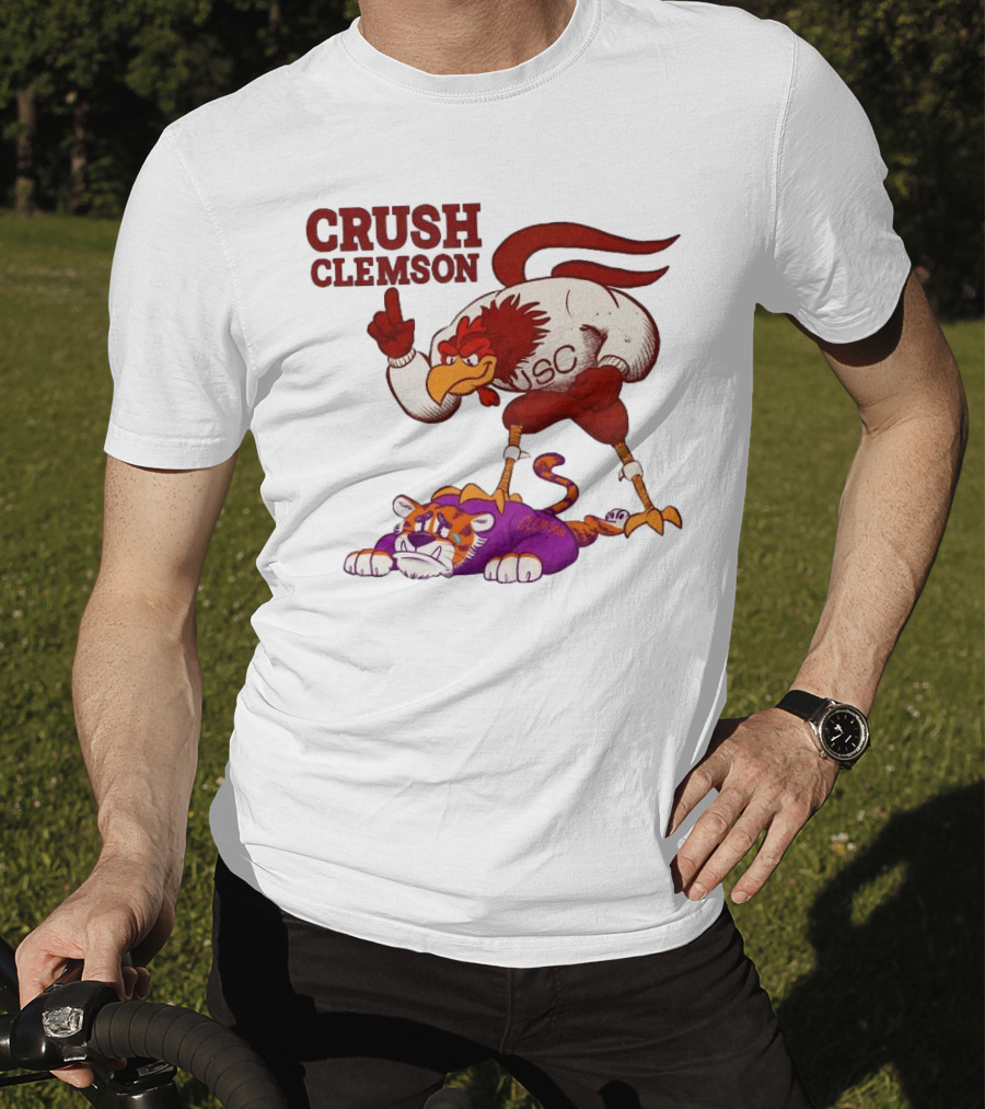 Crush Clemson USC Gamecocks Defeat Tigers Mascot T-Shirt
