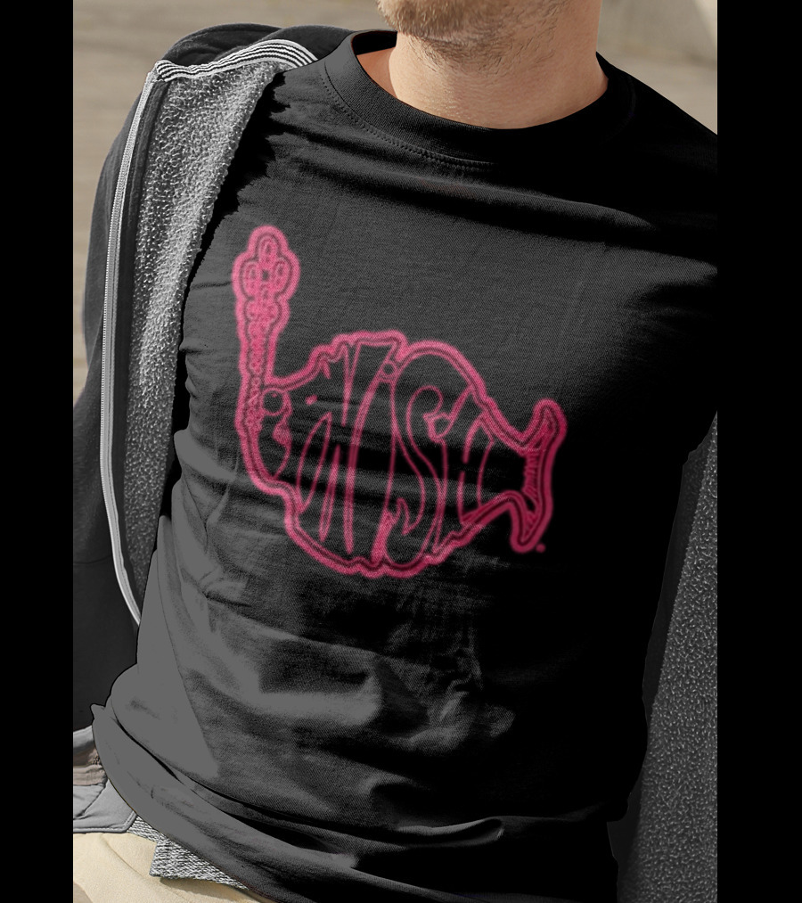 Phish Neon Fish Logo Lodgewood Stroke T-Shirt