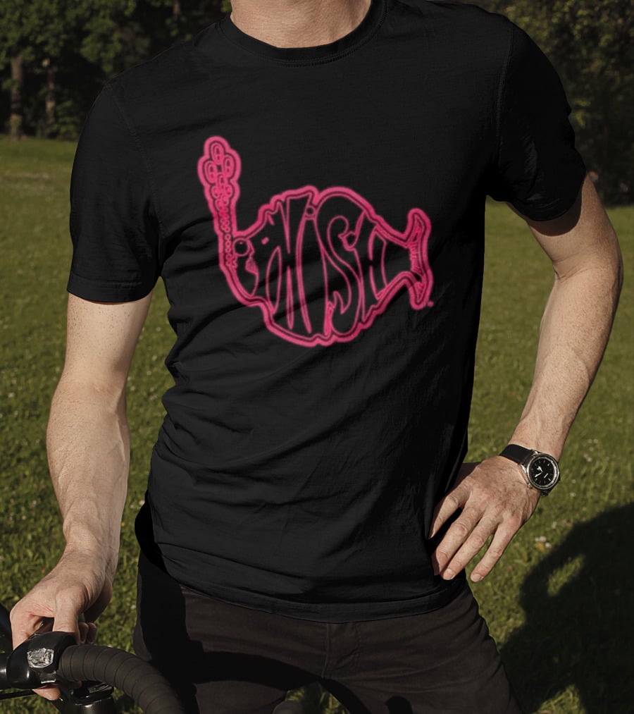 Phish Neon Fish Logo Lodgewood Stroke T-Shirt