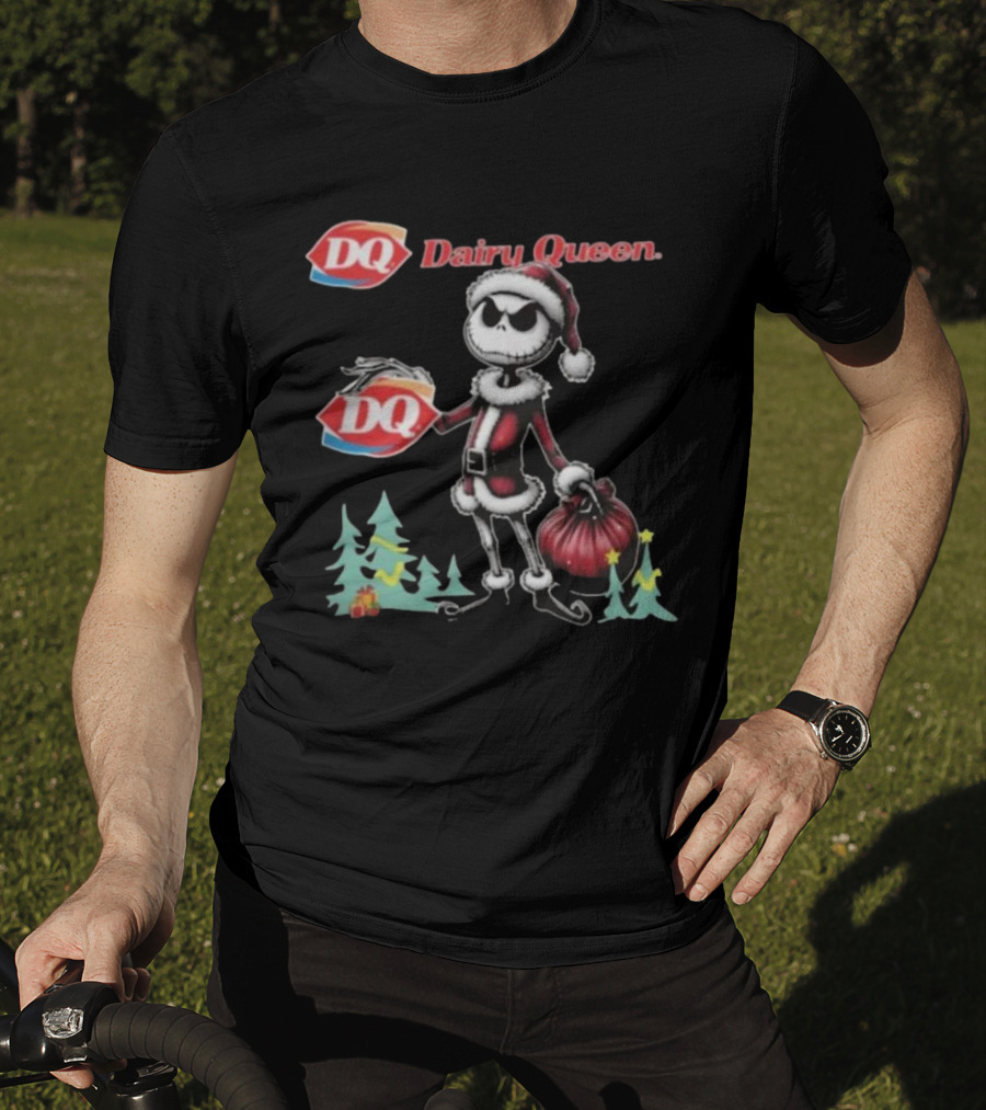 Santa Jack Skellington Dairy Queen Merry Christmas T-Shirt
