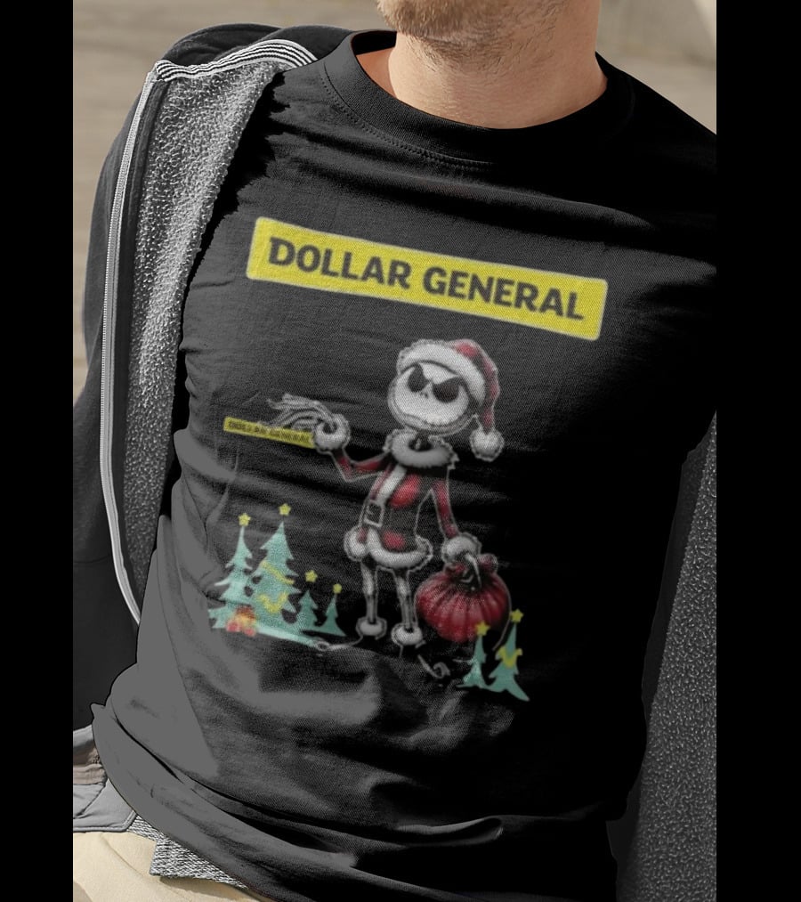 Santa Jack Skellington Dollar General Merry Christmas T-Shirt