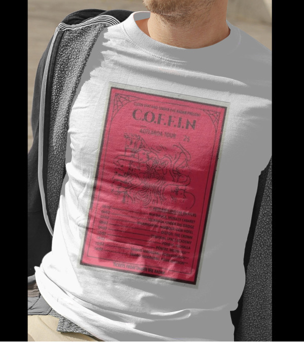 C.O.F.F.I.N Aotearoa Tour 2025 With Amyl And The Sniffers Tickets From Under The Radar T-Shirt