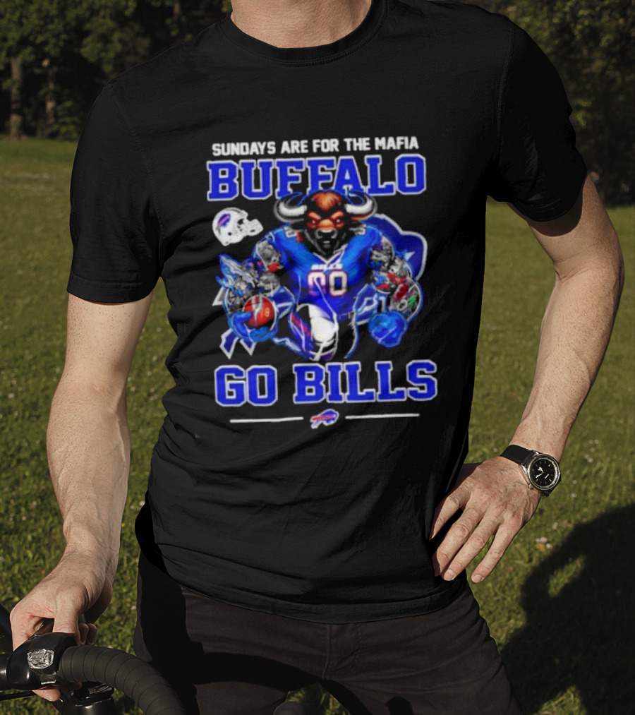 Sundays Are For The Mafia Buffalo Go Bills Mascot T-Shirt