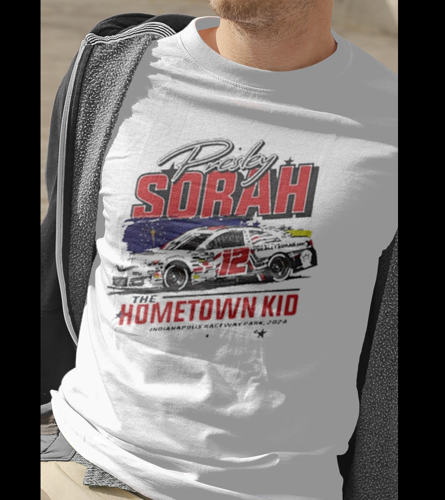 Presley Sorah The Hometown Kid Car 12 Indianapolis Raceway Park T-Shirt