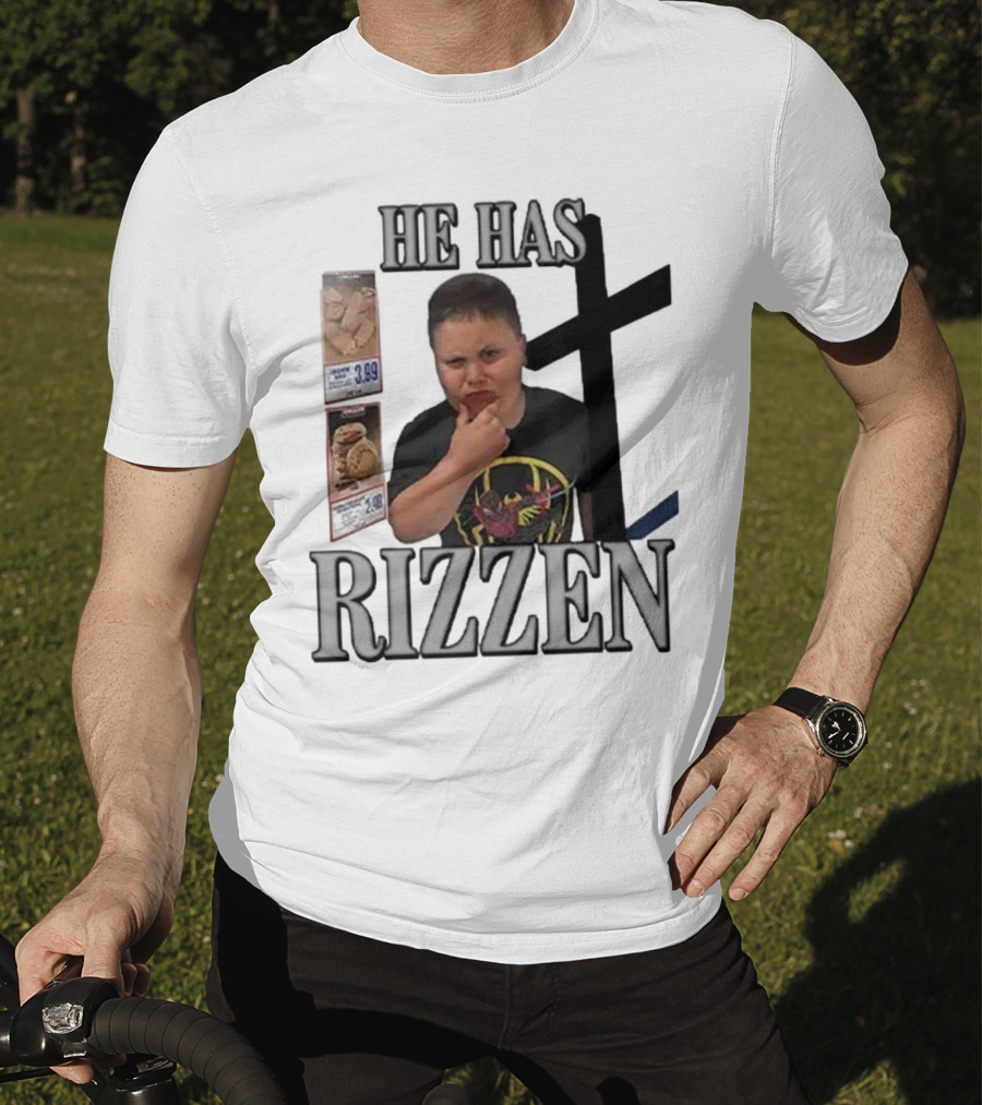He Has Rizzen Rizzler Costco Guy With Spider-Man Shirt And Price Tags T-Shirt