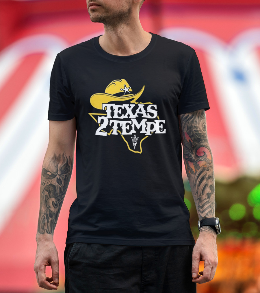 Kenny Dillingham Texas 2 Tempe Cowboy Hat State Outline Pitchfork T-Shirt