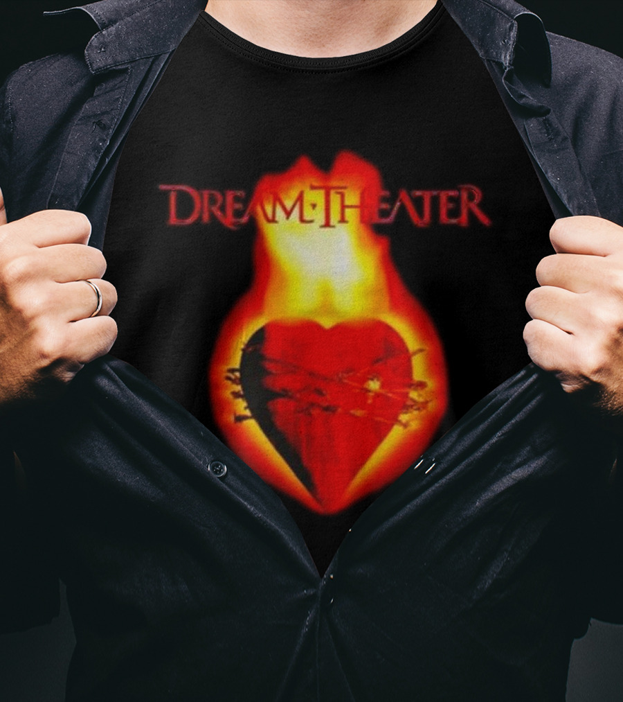 Dream Theater Burning Heart Visual Revolver Winter T-Shirt