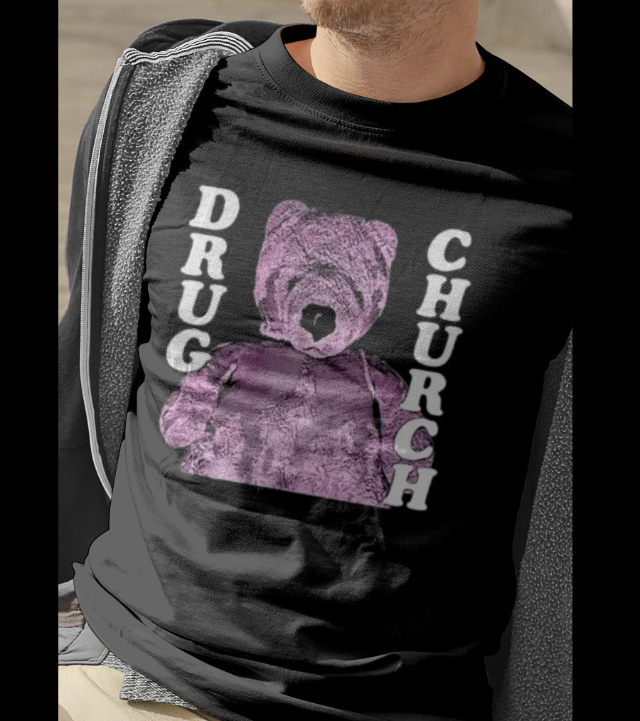 Drug Church Purple Teddy Bear T-Shirt
