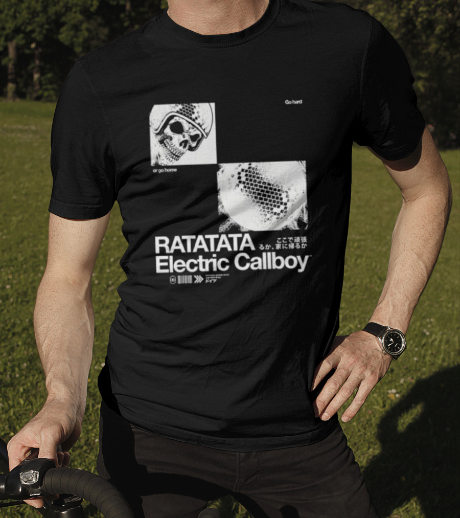 Electric Callboy Ratatata Skull Disco Go Hard Or Go Home T-Shirt