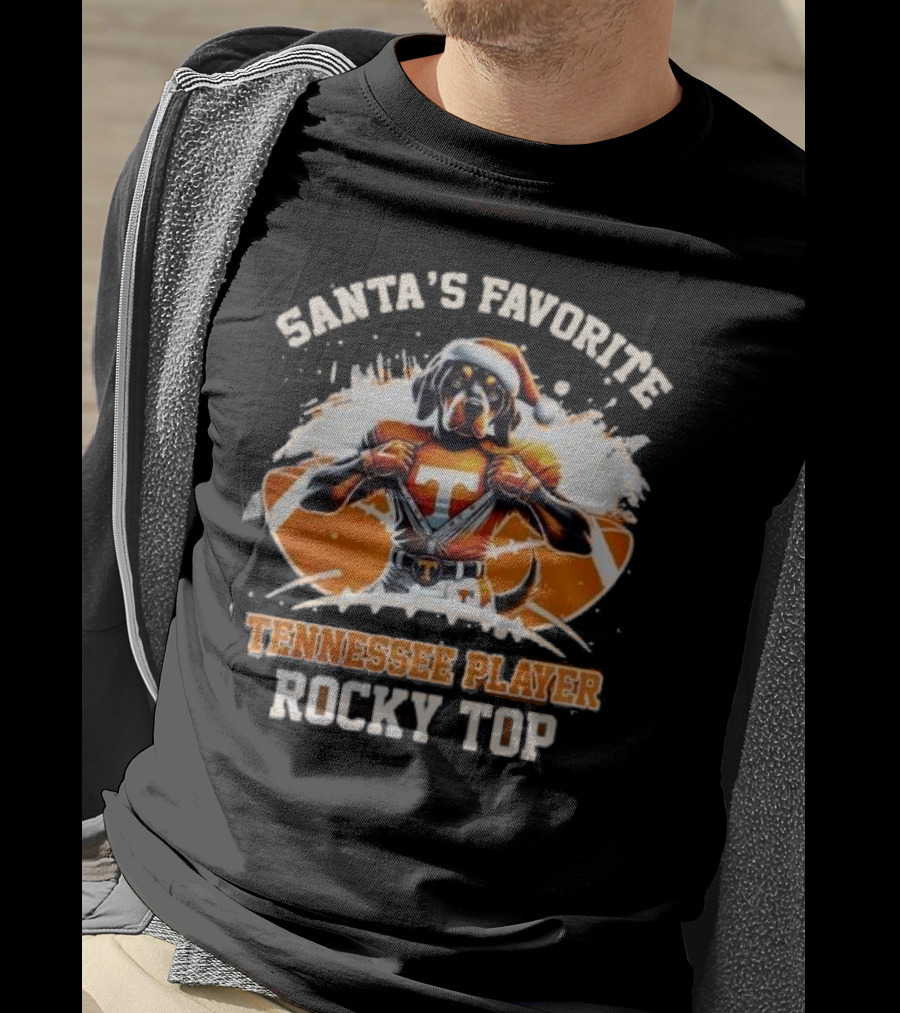 Santa's Favorite Tennessee Player Rocky Top T-Shirt