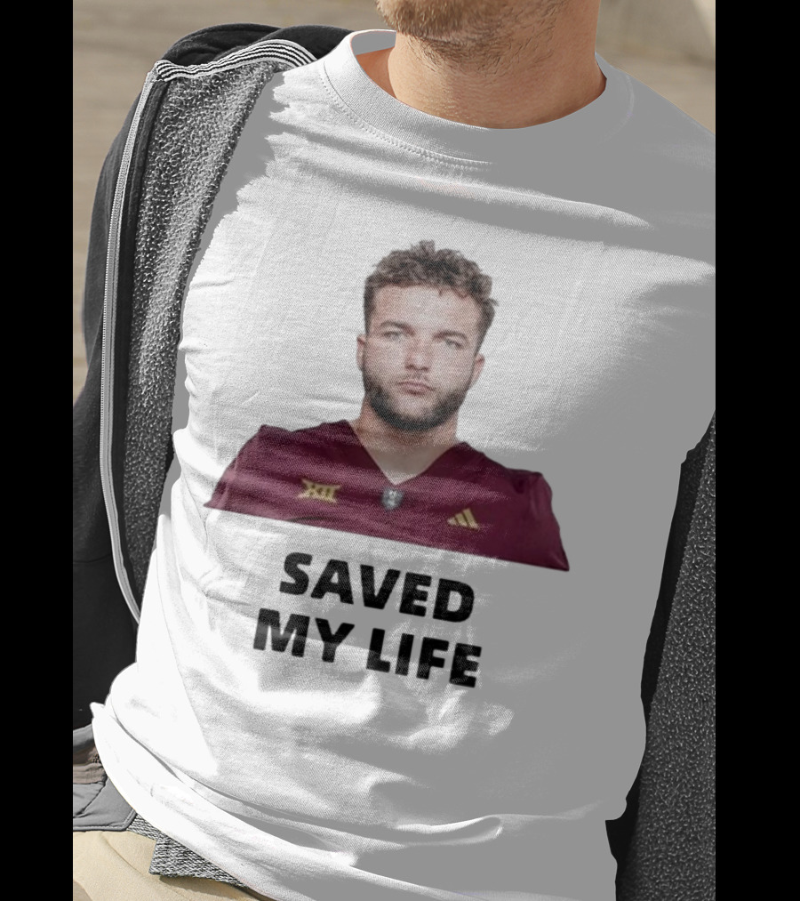 Cam Skattebo Big 12 Saved My Life T-Shirt
