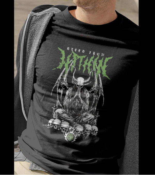 Bleed From Within Hope In Hell Demon Figure Surrounded By Skulls T-Shirt