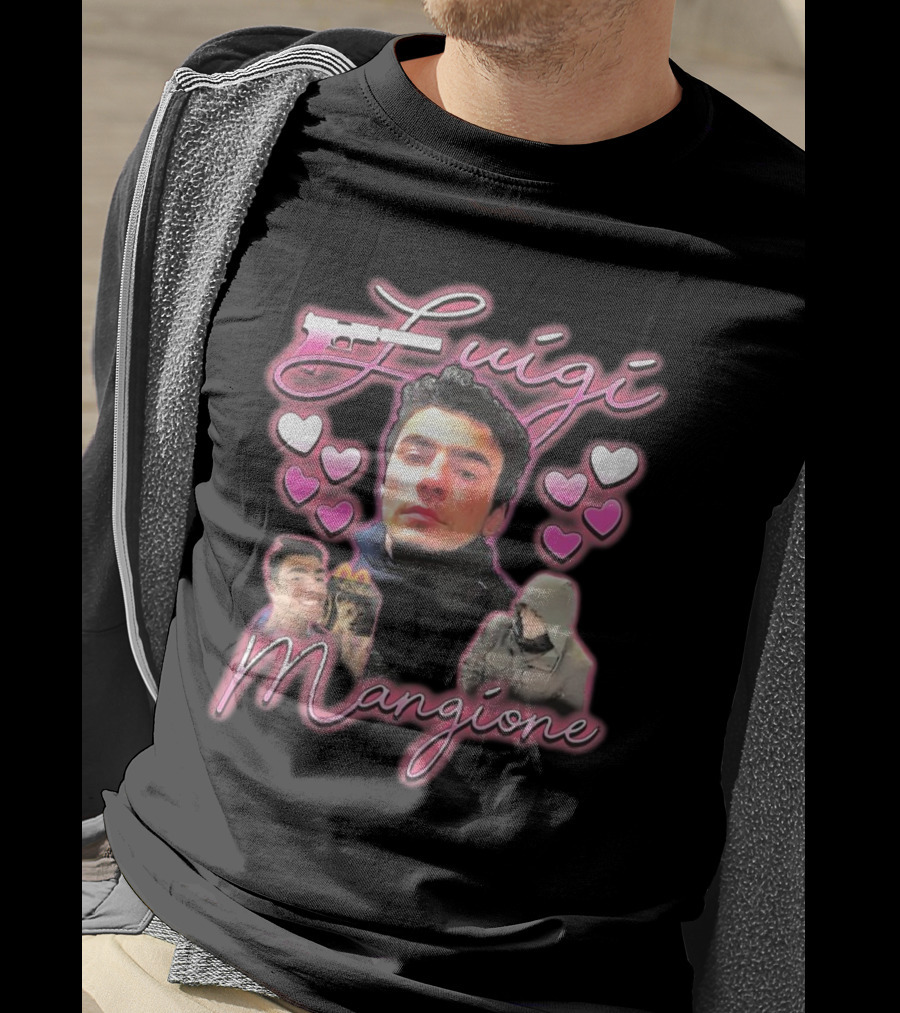 Luigi Mangione Heart Pink Hearts T-Shirt