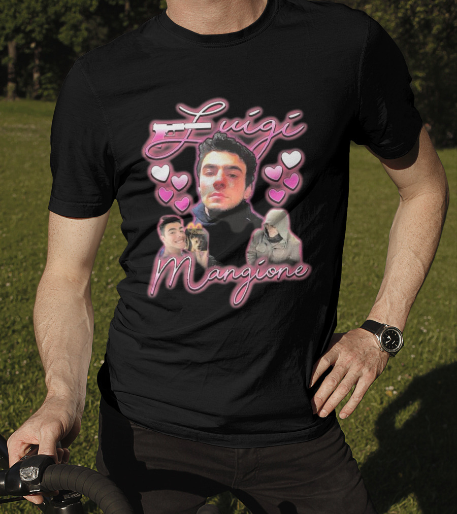 Luigi Mangione Heart Pink Hearts T-Shirt