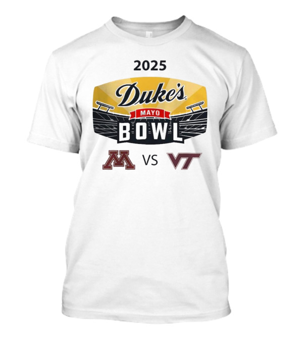 2025 Duke's Mayo Bowl Minnesota Golden Gophers Vs Virginia Tech Hokies T-Shirt