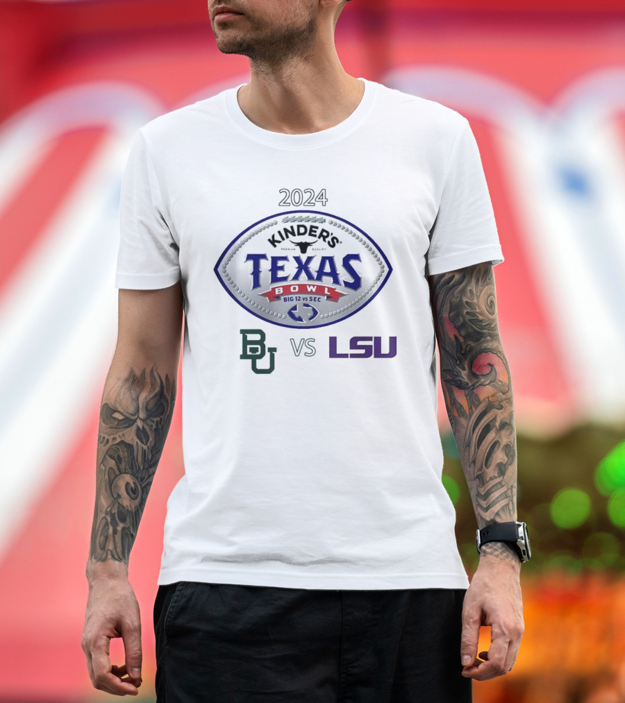 Kinder’s Texas Bowl 2024 Baylor Bears vs LSU Tigers Big 12 vs SEC Matchup in Houston Texas T-Shirt