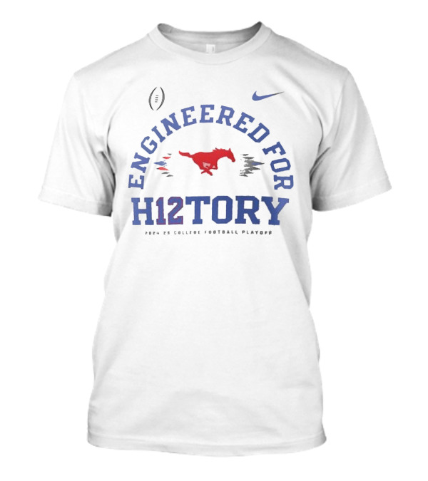 SMU Mustangs Engineered For H12TORY 2024-25 College Football Playoff T-Shirt