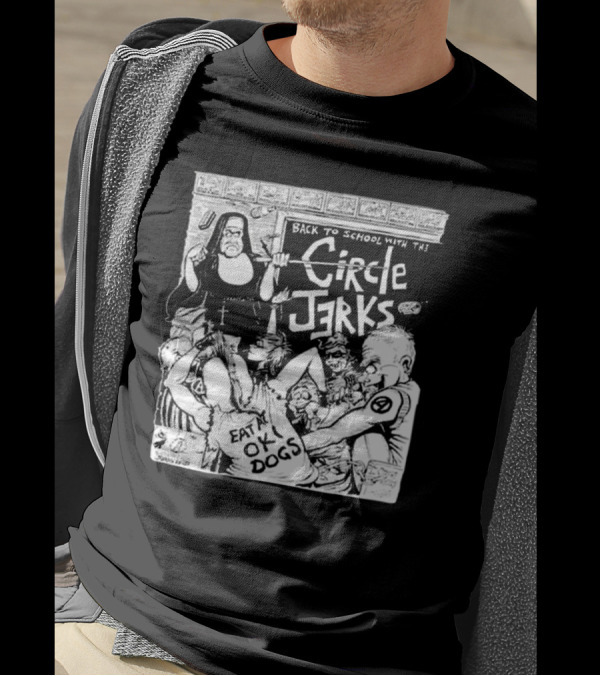 Back To School With The Circle Jerks Eat At OK Dogs T-Shirt