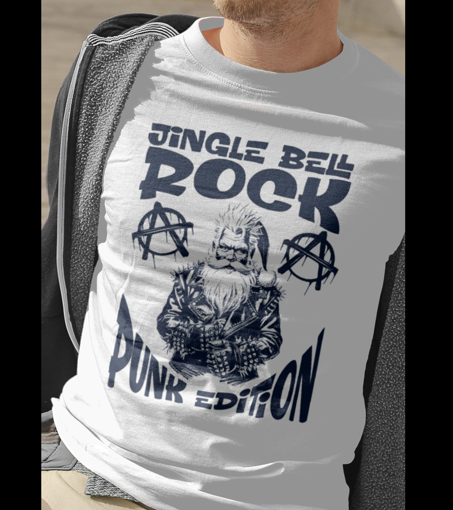 Jingle Bell Rock Punk Edition Anarchy Santa Claus T-Shirt