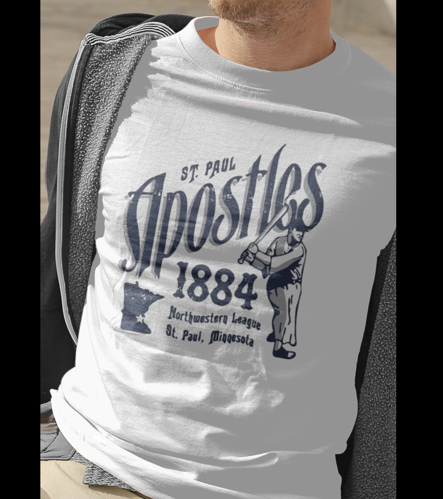 St. Paul Apostles 1884 Northwestern League St. Paul Minnesota Vintage Defunct Baseball Teams T-Shirt