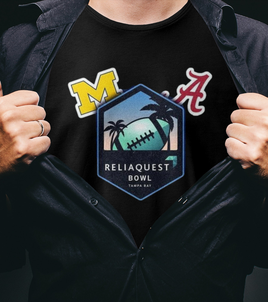 Reliaquest Bowl Michigan M Alabama A Tampa Bay Football December 31 T-Shirt