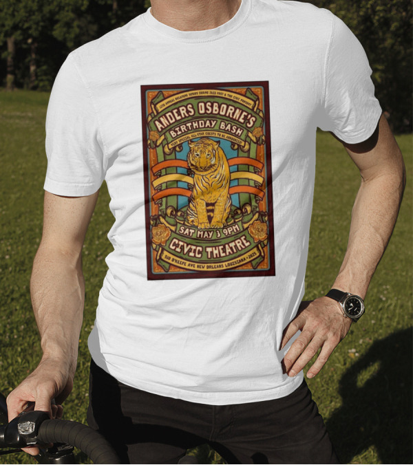 Anders Osborne’s Birthday Bash New Orleans Civic Theatre May 3 2025 Jazz Fest T-Shirt