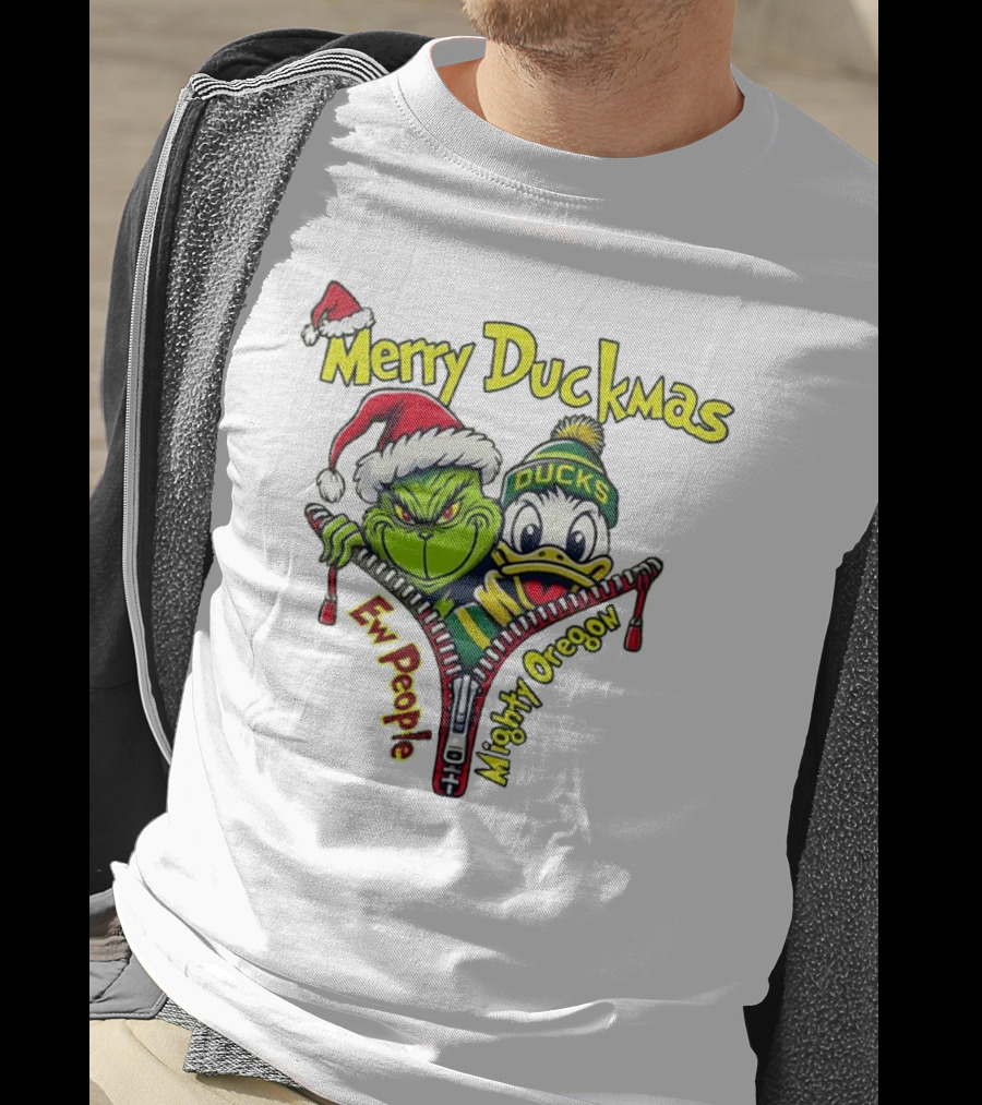 Merry Duckmas Ew People Mighty Oregon Ducks T-Shirt