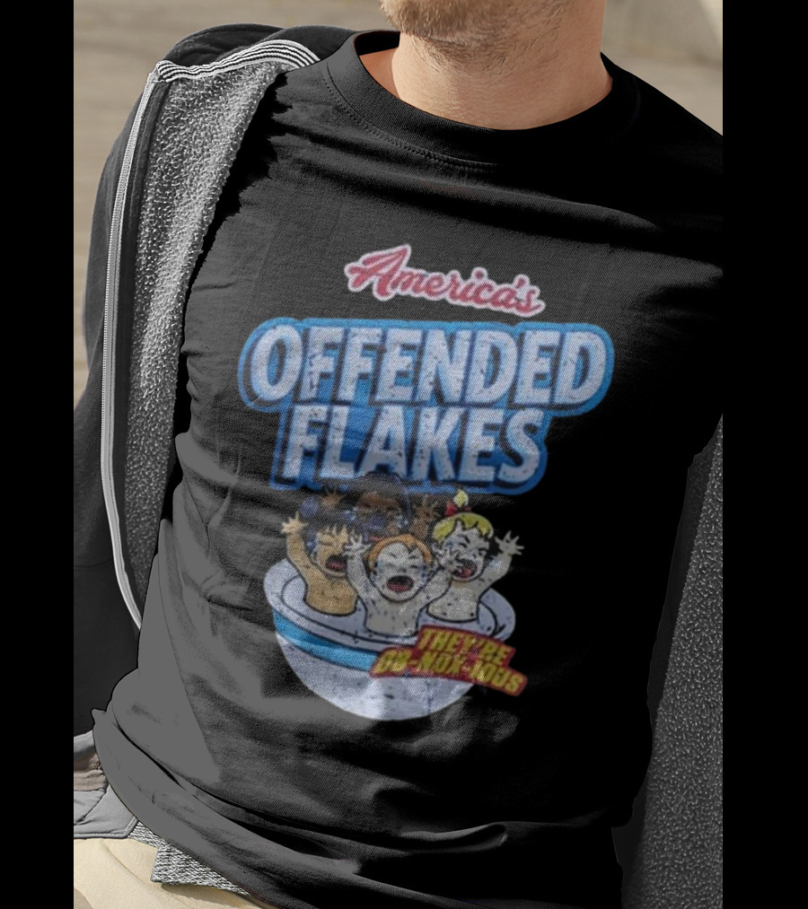 Derek Holland Wearing America's Offended Flakes They're Ob Nox Ious T-Shirt