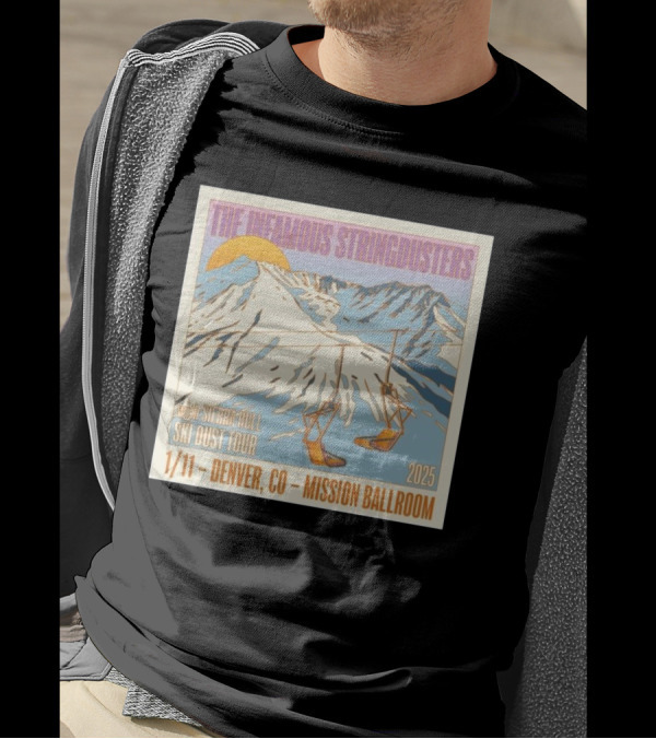 The Infamous Stringdusters With Sierra Hull Ski Dust Tour 2025 1/11 Denver CO Mission Ballroom T-Shirt
