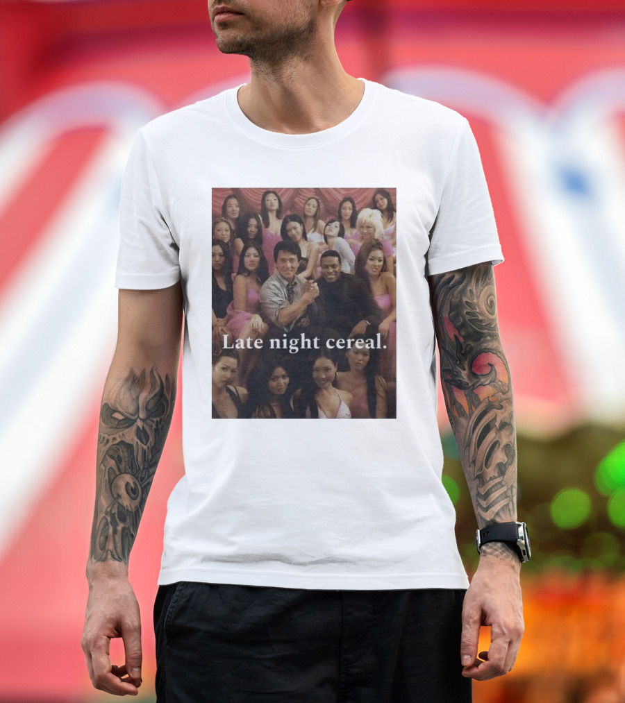 Late Night Cereal Rush Hour Movie Scene T-Shirt