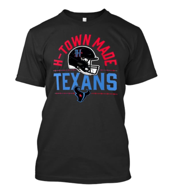 H-Town Made Texans Football Helmet T-Shirt