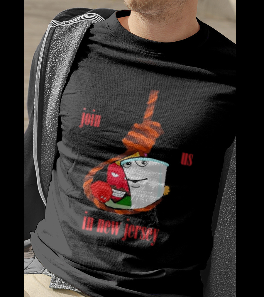 Join Us In New Jersey Mischa Aqua Teen Hunger Force Characters Rope T-Shirt