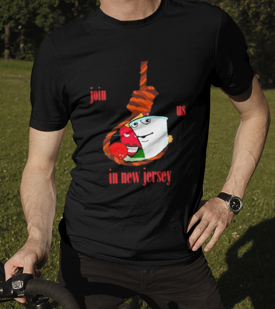Join Us In New Jersey Mischa Aqua Teen Hunger Force Characters Rope T-Shirt