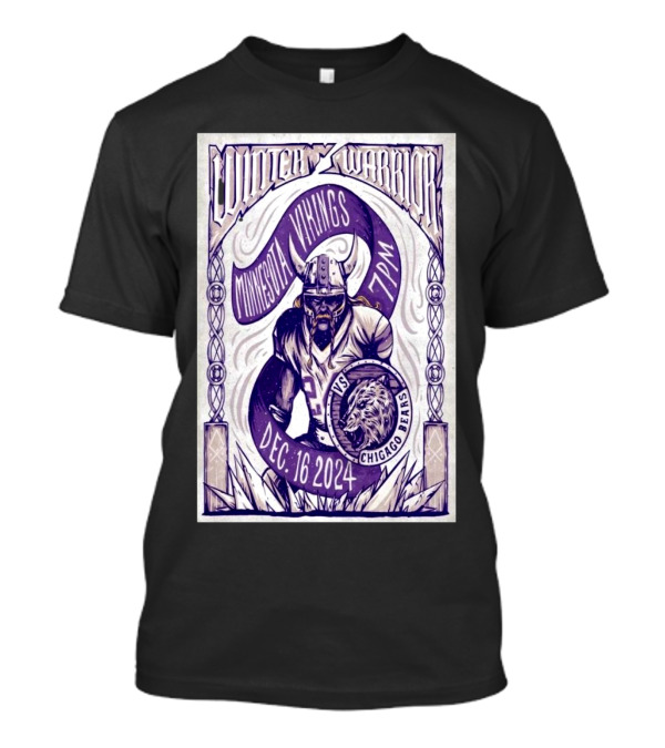 Clutch Warrior Minnesota Vikings Vs. Chicago Bears Dec 16, 2024 7PM T-Shirt