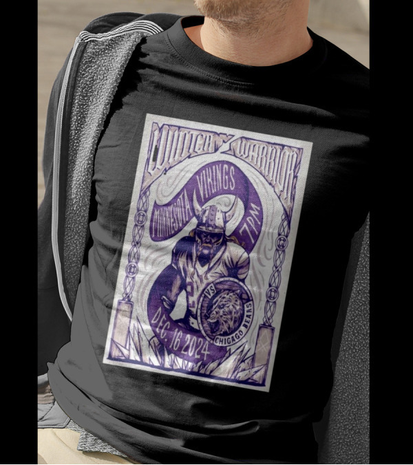 Clutch Warrior Minnesota Vikings Vs. Chicago Bears Dec 16, 2024 7PM T-Shirt