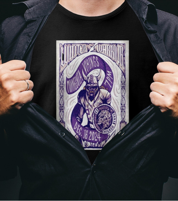 Clutch Warrior Minnesota Vikings Vs. Chicago Bears Dec 16, 2024 7PM T-Shirt